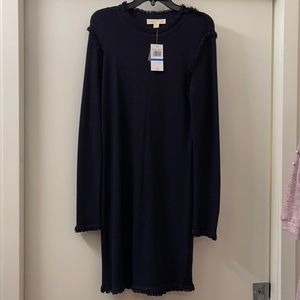 New Navy Blue Michael Kors Dress With Gold Buttons On The Sleeves⭐️🔹